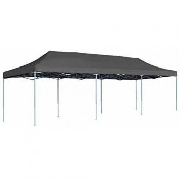 vidaXL Carpa Pleglable Pop-Up 3x9 m Gris Antracita Gazebo Caseta Jardín Patio