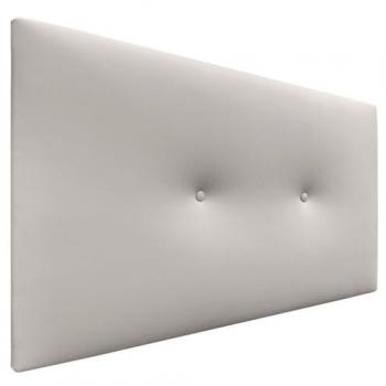 Cabecero de Polipiel Acolchado Liso con Botones 95x50cm para Camas 80/90 - Blanco Hueso, Diseño Moderno y Elegante