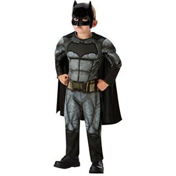 DC Comics - Disfraz de Batman Deluxe para niños, Justice League, 5-6 años
