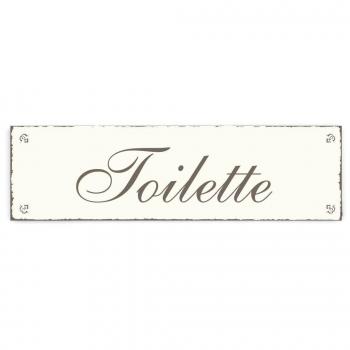 Dekolando - Letrero de madera para puerta de servicio, diseño vintage con texto en inglés «Toilette»