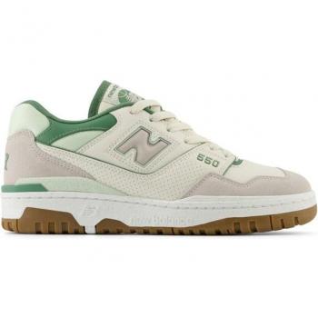 New Balance Women's BBW550 Casual Sneakers - Beige/Green, Size 8.5