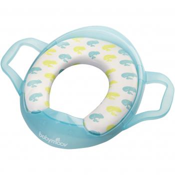 Babymoov A027006 - Asiento reductor acolchado con asas, diseño de rana, color aqua