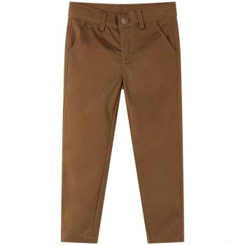 Pantalón Infantil con Cinturilla Elástica y Bolsillos con Cremallera Color Coñac 104