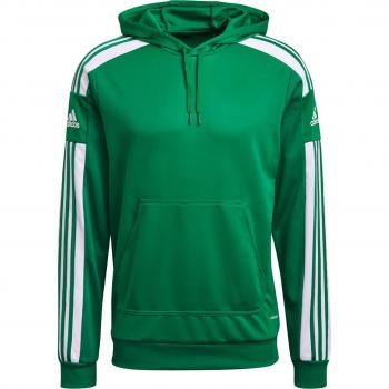 Adidas Men's Squadra 21 Hooded Sweatshirt, Team Green/White