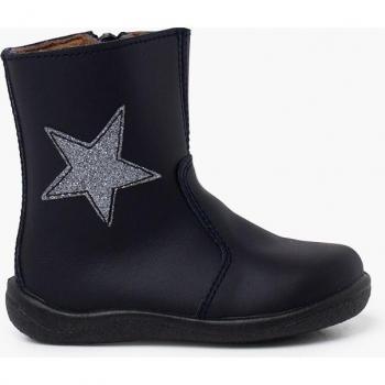 Botas de bebé niña de piel lavable con estrella y cremallera