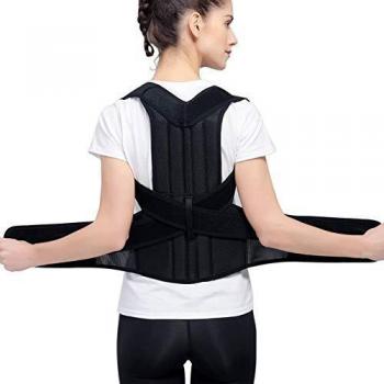 Corrector de Postura Espalda, MS.DEAR Cinturón Postura Ajustables Corrección Lumbar Apoyo para Hombres/Mujer, Enderezador de Espalda, Aliviar el dolor de Espalda y Hombro- Cintura 25.5-33.5, S