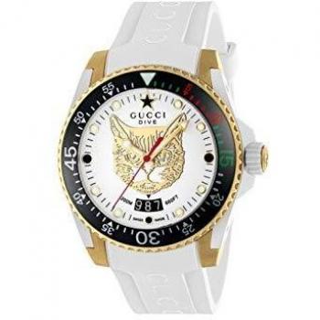 GUCCI Reloj Analógico para Hombre de Cuarzo con Correa en Caucho YA136322