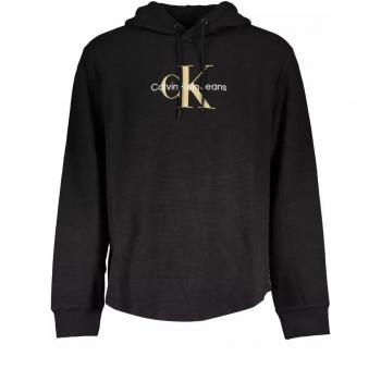 Calvin Klein Embroidered Black Cotton-Blend Hoodie - XXL