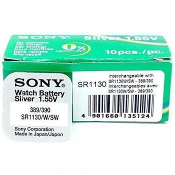 Pila de botón Murata 389/390 (SR1130/W/SW) - Óxido de Plata sin Mercurio - Tensión 1.55V - Unidad