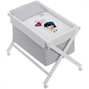 Minicuna Niña Corazones con Textil