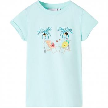 Camiseta infantil aguamarina claro 92