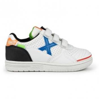 Zapatillas de fútbol sala Munich G-3 Kid VCO Profit Casual 424 In, Unisex niños, Color Blanco, Talla 32 EU
