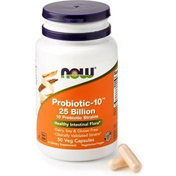 Now Foods Probiotic-10, 25 Billion Capsules, 50-Count