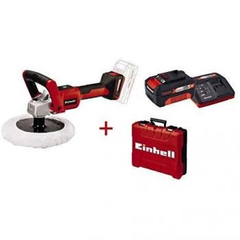 KIT AUTOPULIDORA-LIJADORA BATERIA CE-CP 18/180 Li E - Sol + KIT STARTER CARGADOR + BATERIA 18V 3Ah EINHELL