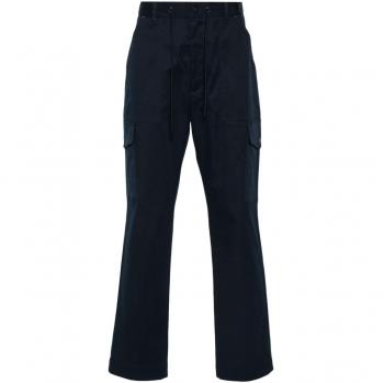 Moncler Men's Cotton Cargo Pants in Blue | Size 46 | 2A00020
