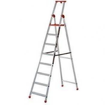 Escalera Doméstica Profesional de Aluminio 8 Peldaños - Abierta 184 cm / Cerrada 265 cm - Modelo Stabila Gierre AL750