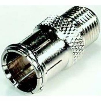 Conector Coaxial F80 - Enchufe recto/bus acoplador (Paquete de 2)