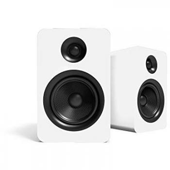 Kanto YU Passive 6 Matte White Bookshelf Speakers with External Amplifier Requirement and 100W Power Handling