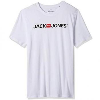 Jack & Jones Corp Logo Crew Neck T-Shirt - White - XXL