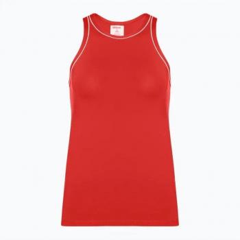 Camiseta sin mangas de pádel Wilson Team Tank roja para mujer