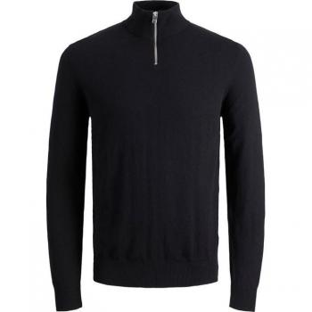 Jersey Jack & Jones Emil con Media Cremallera para Hombre, Color Negro