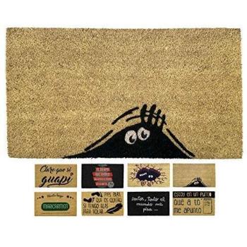 LucaHome - Felpudo de Coco Natural 70x40 con Base Antideslizante, Felpudo de Coco Divertido Sombra, Felpudo Absorbente Entrada casa, Ideal para Puerta Exterior o Pasillo