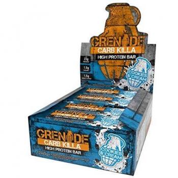 Grenade Carb Killa High Protein and Low Carb Barra Sabor Cookies and Cream - 12 Unidades