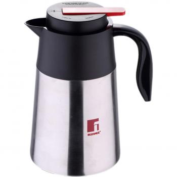 Bergner Latte Cafetera de Vacío, Acero Inoxidable, Cromado Mate, 14x16x24 cm