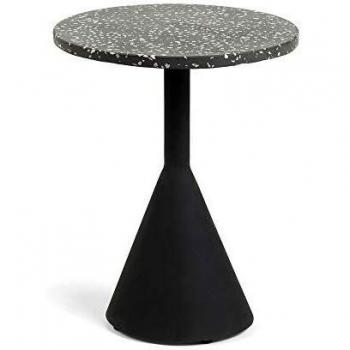 Kave Home - Mesa Auxiliar Delano Ø 40 cm Negro
