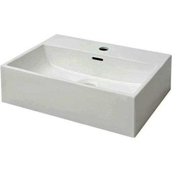 vidaXL Lavabo con orificio para grifo cerámica 51,5x38,5x15 cm blanco