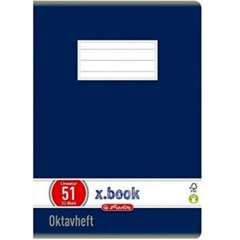 Cuaderno Herlitz Oktavheft x.book DIN A6 rayado 70 g/m² 32 hojas
