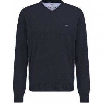 Pullover de Hombre FYNCH HATTON Azul Marino con V-Ausschnitt, Tamaño XL, 100% Algodón