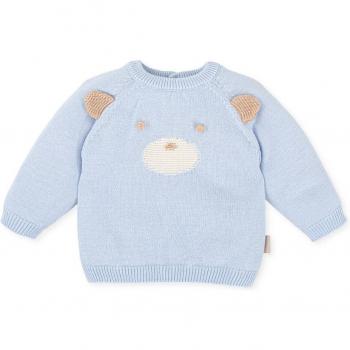 Tutto Piccolo - Camisa manga larga con cuello de solapa 3024W17 niñaTutto Piccolo - Jersey de bebé niño en azul cielo con detalle bordado