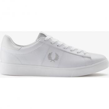 Fred Perry Spencer Unisex White Leather Sneakers with Side Logo