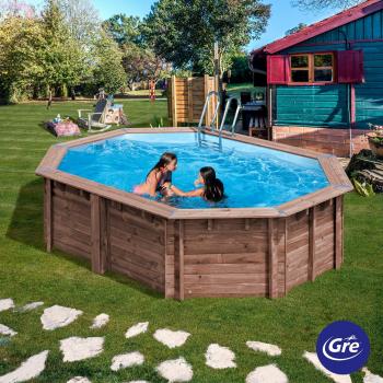 Piscina De Madera Ovalada Sunbay Kpboc535 535 x 335 x 130 cm Gre