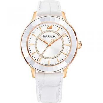Reloj de Señora Swarovski Octea Blanco Tono Plateado Esfera Rayos de Sol 39