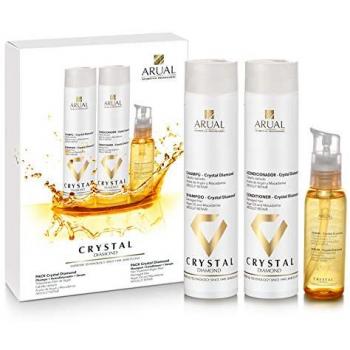 Arual Crystal Diamond Pack - Champú, Acondicionador y Sérum para el cabello (set de regalo de 3 piezas)