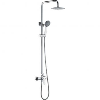 Conjunto de ducha monomando Bélgica Imex - IMEX BDZ044, diseño moderno, acabado cromado, incluye grifo monomando y ducha de mano, fácil instalación, sistema antical