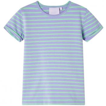 Camiseta infantil con diseño a rayas menta chillón 116