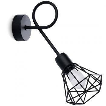 Sollux Artemis Aplique - Apliques para Dormitorio - Apliques LED para Salón - Pasillo Apliques de Pared - Apliques Modernos - Negro - 50-60Hz, 220-230V E