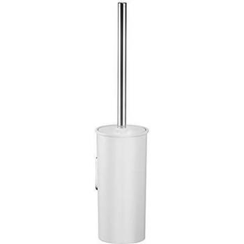 Juego de escobillas para inodoro Keuco Moll, cromado/blanco, con soporte y tapa, modelo de pared