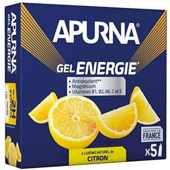 Apurna Energy Gel Pack of 5 - Lemon Flavor - 35g Each