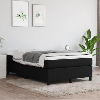 Cama box spring con colchón de muelles negro 120x200 cm en tela