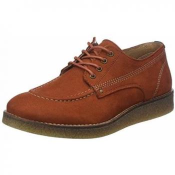 Kickers Zeland, Zapatos de Cordones Derby para Mujer, Orange Orange Rouille 173, 39 EU