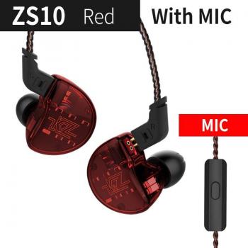 Auriculares KZ ZS10 con tecnología híbrida 4BA + 1DD, internos deportivos, cancelación de ruido y bajos HIFI para juegos