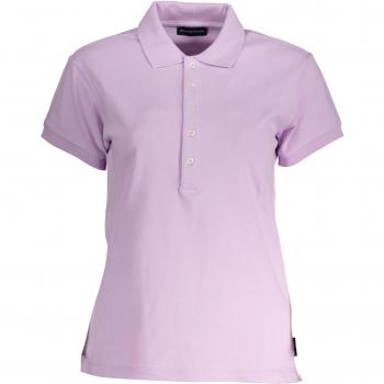 Chic Pink Cotton Polo Shirt for Women - Size L with Iconic Emblem