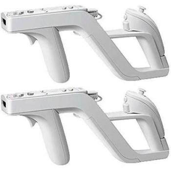 Vococal - 2 PIEZAS Pistola Gun Inalámbrico / RC Control Remoto / Mando a Distancia para Juegos de Tiros de Nintendo Wii Zapper