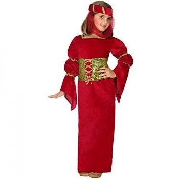 Disfraz Infantil Dama Medieval Rojo 7-9 Años