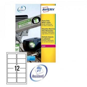 Etiquetas adhesivas resistentes Avery 99,1 x 42,3 mm - 20 hojas