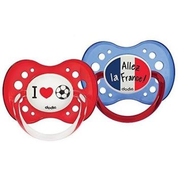 Dodie A59 - Chupete dúo, 18 meses, diseño fútbol